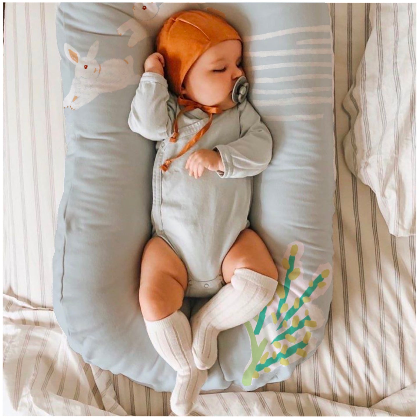 Baby lounger | sleeping pad nest chinese pattern