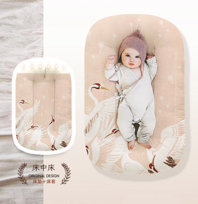 Baby Lounger sleeping nest organic cotton pink