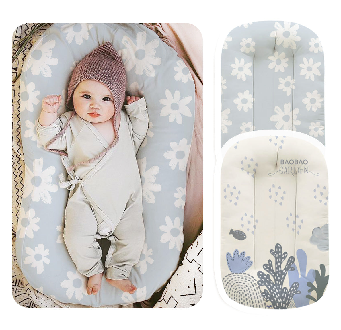 Baby Lounger | infant sleeping matress blue