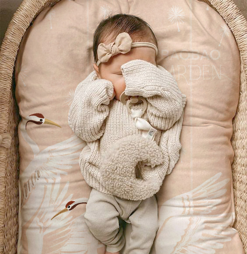 Baby Lounger sleeping nest organic cotton pink